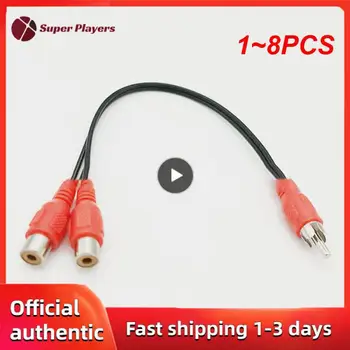  1 ~ 8PCS мъжки щепсел към 3 RCA мъжки адаптер аудио конвертор видео AV A / V кабел USB към RCA композитен кабел за HDTV телевизия / PC телевизия