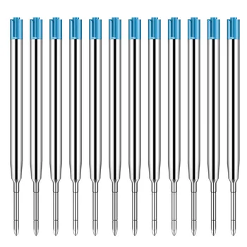  10 / 20pcs 9.9cm сменяеми метални химикалки пълнители, 1.0mm средна точка гладка писане писалка подмяна пръти синьо черно мастило