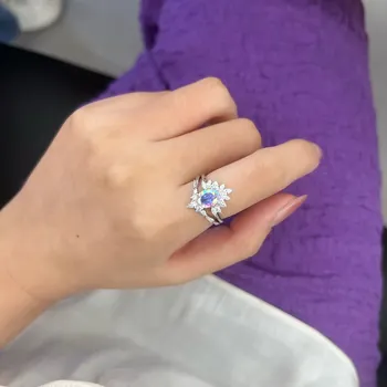 100% S925 стерлинги сребърен пръстен модни бижута хипоалергенни за жени рожден ден сватба годежен подарък на едро
