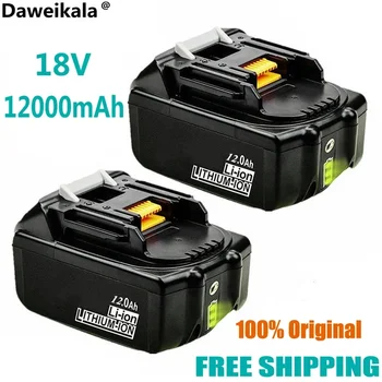 100% оригинал за Makita 18V 12000mAh акумулаторна батерия за електроинструменти с LED литиево-йонна подмяна LXT BL1860B BL1860 BL1850