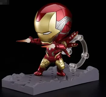10cm Нов Marvel Iron Man Q-версия Avengers Alliance Mk85 Тони Старк щракам пръсти сладък действие фигури играчки за изненада подарък