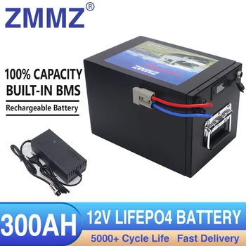12V 300AH LiFePo4 батерия вградена BMS литиево-желязо фосфатни клетки пакет за замяна на по-голямата част от резервното захранване за домашно съхранение на енергия