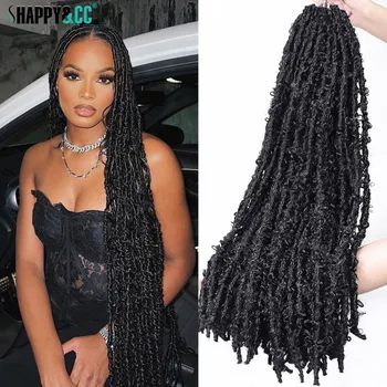 18/24/36Inch Butterfly Locs Crochet Hair Extensions Soft Locs Braids Pre Looped Synthetic Distressed Faux Locs for Black Women