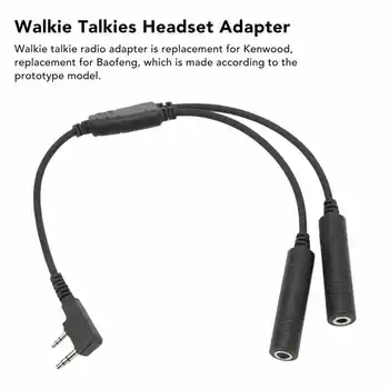 2 Pin K порт Walkie Talkie радио адаптер мъжки към U 174 / U удължителен кабел слушалки адаптер Repacement за H