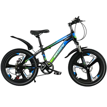 24 инча Детски велосипед Промяна на скоростта Планински велосипед Удебелена рамка от високо въглеродна стомана Предна задна двойна механична дискова спирачка