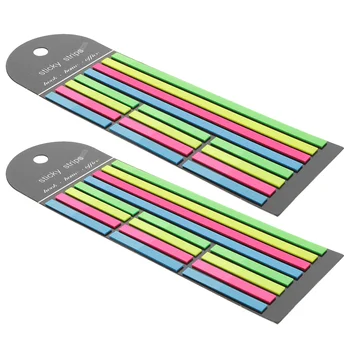 2Pcs Маркер лента Дълги и къси раздели за страници Цветни маркери за страници Лепкави маркиращи ленти