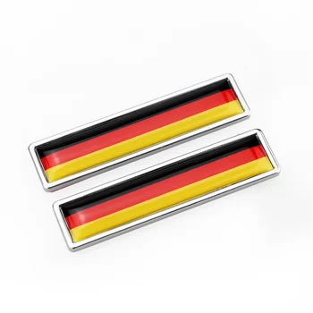 2бр Стикери за кола Знаме на Германия Цинкова сплав лепило кола значка емблема Decals декорация Auto стикер за VW поло голф за Skoda