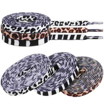 3 чифта връзки за обувки отпечатани плоски връзки за обувки връзки за обувки за всички видове обувки & маратонки
