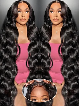 30inch Pre Cut Wear and Go Glueless Wig Body Wave 13x4 13x6 HD Lace Frontal Human Hair Wigs 200 Плътност 3 секунди за начинаещи