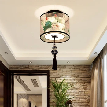 4 вида китайски стил LED осветителни тела таван плат таван лампа за хол пътека балкон веранда