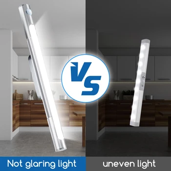  40CM LED нощна светлина 66 LED безжичен магнитен брояч светлина сензор за движение за кухня спалня гардероб осветление
