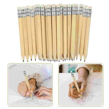 50 бр мини къс молив детски канцеларски моливи за ученически случаи рисуване дървени