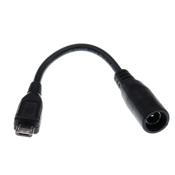 5V 3A кабел за зареждане DC5521 женски към микро USB мъжки адаптер 5.5x2.1mm женски към интерфейс захранващ кабел