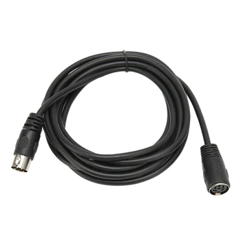 6 пинов DIN мъжки към женски кабел Plug and Play 9.8ft DIN 6 пинов удължителен кабел Звукова сигнална връзка за цифрови устройства