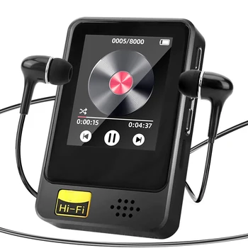 8/16/32/64GB музикален плейър Bluetooth-съвместим 5.2 MP3 MP4 плейър студент Walkman с 3.5mm слушалка с електронна книга / FM радио / аларма