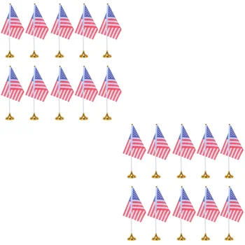 96 бр. Малък мини флаг за националния ден знаци САЩ стик САЩ офис десктоп декор американски