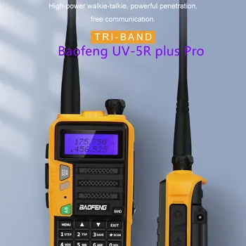 Baofeng UV-5R плюс Pro Car Portable Walkie Talkie Tri Band 245MHz Трилентов USB зареждане на автомобил Handheld Силно проникване