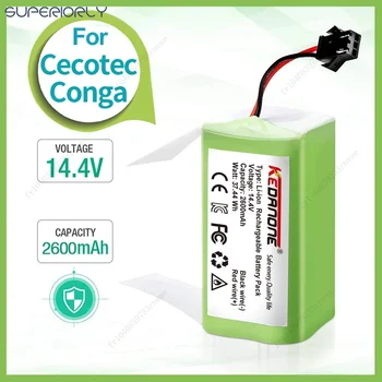batería conga 1090 990 950 cecotec 14.4V 4.0Ah литиево-йонна батерия за Ecovacs Deebot DN621 601/605 Eufy RoboVac 35C Panda i7 V710