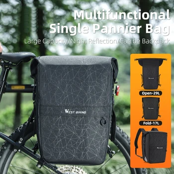 Bike чанта разширяема MTB Road Bike задни седалки чанта многофункционални велосипеди езда съхранение чанта водоустойчив колоездене багажник седалки чанти