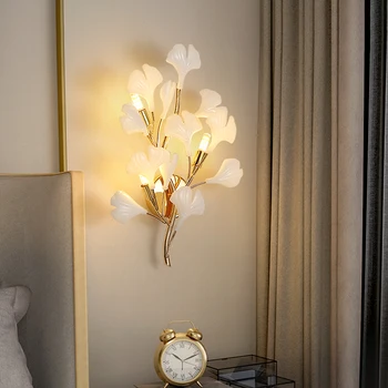 Creative Led стена лампа хол фон стена лампа спалня проучване проста атмосфера светлина луксозно вътрешно осветление стена светлина