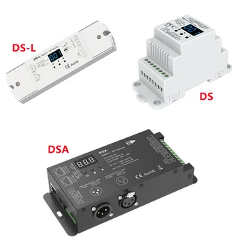 DMX адрес DMX-SPI декодер конвертирате универсален DMX512 / 1990 цифров сигнал към SPI (данни или данни + часовник), за шофиране пиксел LED лента