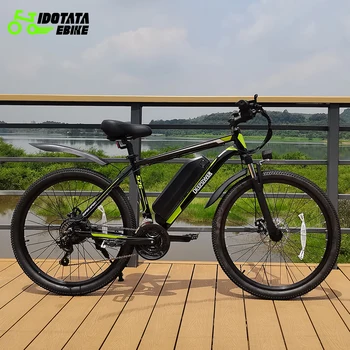 IDOTATA 500W електрически велосипед 48V 12.8AH литиева батерия 24MPH 21 скорост възрастен планински електрически велосипед колоездене E-bike 26 инча