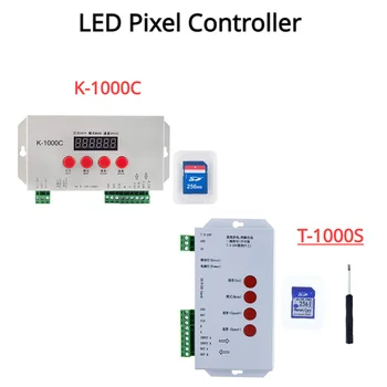 K-1000C (T-1000S актуализиран) пиксел контролер LED 2048 пиксела програма контролер DC5-24V за WS2812B WS2811 APA102 T1000S WS2813
