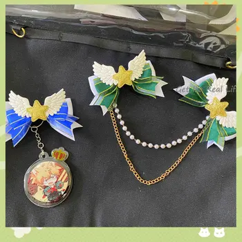 Kawaii Bow Ita чанта верига бонбони цветове звезда крило лък щифтове регулируеми DIY чанта перла верига аниме Itabag декорация аксесоари H340