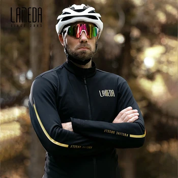 LAMEDA Колоездачно яке Есен Зима Ветроупорен мъжки термичен топъл дълъг ръкав MTB пътни велосипеди дрехи Джърси велосипеди оборудване