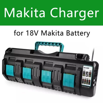 Makita 18V 14.4V 4A Двойно литиево-йонно зарядно устройство DC18RD DC18SF за Makita 14.4V 18V 20V BL1830 BL1840 BL1850 BL1860 Bl1430