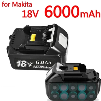 Makita 18V батерия 6000mAh акумулаторна батерия за електроинструменти 18V макита с LED литиево-йонна замяна LXT BL1860B BL1860 BL1850