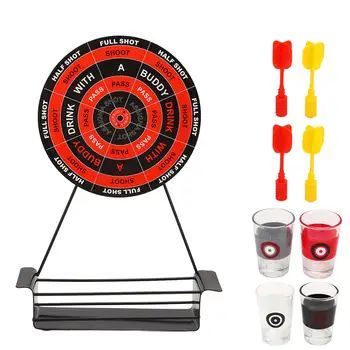 Mini Drinking Dart Set: Покажи социални умения, рулетка игра за бар, железни стъклени подпори