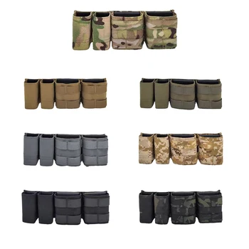 Molle Пейнтбол въздушна възглавница комплект 5 56 2 + 2 Side четворна касета чанта Тактически лов военен списание чанта