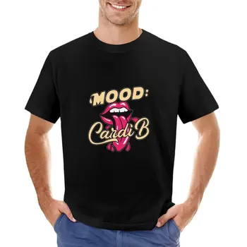 Mood Cardi B Смешна тениска винтидж дрехи върхове kawaii дрехи големи и високи тениски за мъже