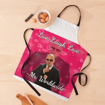 Mr Worldwide Pitbull Valentine Престилка Кухня Престилка Жена Престилка Кухня Мъж