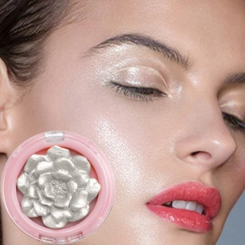 New 3D Rose Face High-gloss Glitter Pearlescent Eye Makeup Lasting Natural Face Palette Low-light Relief High-gloss Makeup