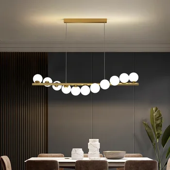Nordic LED таванни полилеи Стъклени топки G9 висящи висулки светлини Всекидневна трапезария кухня окачване осветително тяло декор лампа
