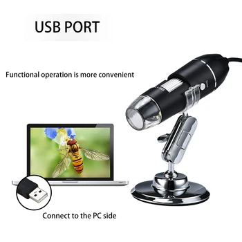 Portable Digital 1600X USB електронен микроскоп Handheld лупа сензор камера поддържа за WIN10 / 8 / 7 / XP MAC система
