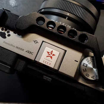 Roadfisher Фотография Прахоустойчива камера Гореща студена капачка за обувки Метална за Canon M50 Fuji XH2 XT4 XS20 XS10 Sony A7C Leica M11 Q