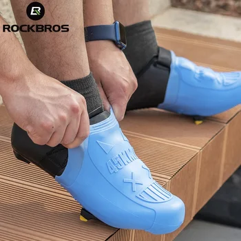 Rockbros официални обувки покритие силиконови колоездене водоустойчив прахоустойчив крак Toe покрива износоустойчив MTB Bike Lock протектор