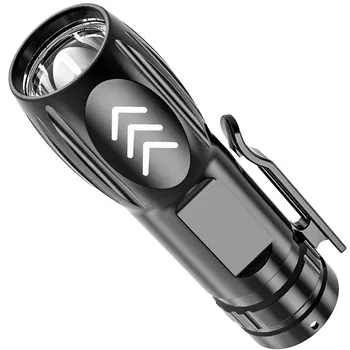 Super Mini Мощен Led фенерче USB акумулаторна малка ярка светкавица водоустойчива преносима ловна светлина JJYY