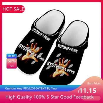 System of a Down Home Clog Mens Women Youth Boy Girl Sandals Shoes Garden Bespoke Customized Breathable Shoe Beach Hole Slippers