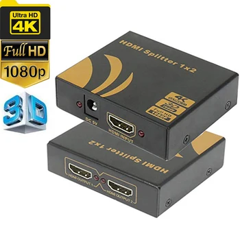 UHD HDMI сплитер 1X2 4K HDMI 1 в 2 изход усилвател ретранслатор за Apple TV PS4 pro UHD TV PC лаптоп
