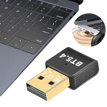 USB BT 5.4 Dongle адаптер BT Dongle поддържа Windows 11/10/8.1 BT предавател и приемник за високоговорители за клавиатура мишка