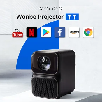 Wanbo TT проектор 1080P преносим проектор мини проектор за домашно кино Автофокус 650ANSI с 2.4GHZ/5GHZ WiFi HDR 10/HDR 10+