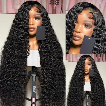 Xcurly 13x6 HD Loose Deep Wave Frontal Wig Lace Front Human Hair Wig 250% Water Curly Wave Glueless Wig Човешка коса, готова за носене