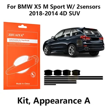 ZHUAIYA Предпазители на ръба на вратата Дръжка на вратата Чаша Филм за защита на боята TPU PPF За BMW X5 M Sport W / 2sensors2018-2014 4D SUV