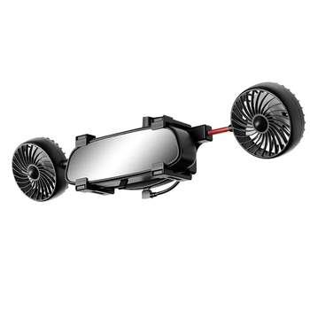 Автомобилен вентилатор Универсална двойна глава USB кола електрически вентилатор аксесоари за кола