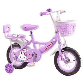 Велосипед за деца момичета количка 3-6-8-10 години Детски велосипед бебешки велосипеди със спомагателно колело