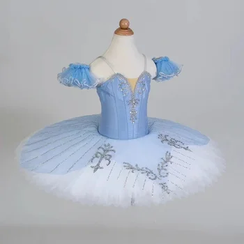 Висок клас специално пригодено балетно състезание пачка рокля Blue Bird Paquita соло вариация костюм за възрастни и деца
